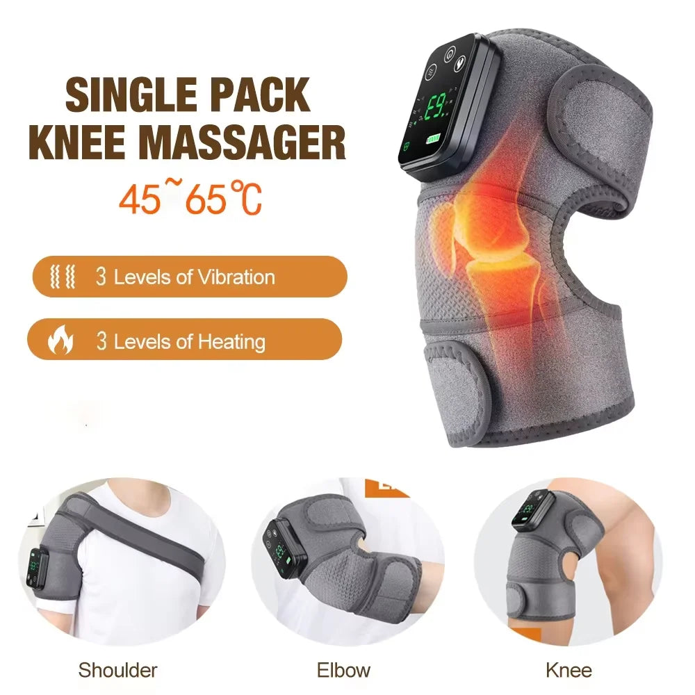 FabFit Cordless Heated Knee & Shoulder Massager – 3 Heat Levels 45–65°C, 3 Vibration Modes