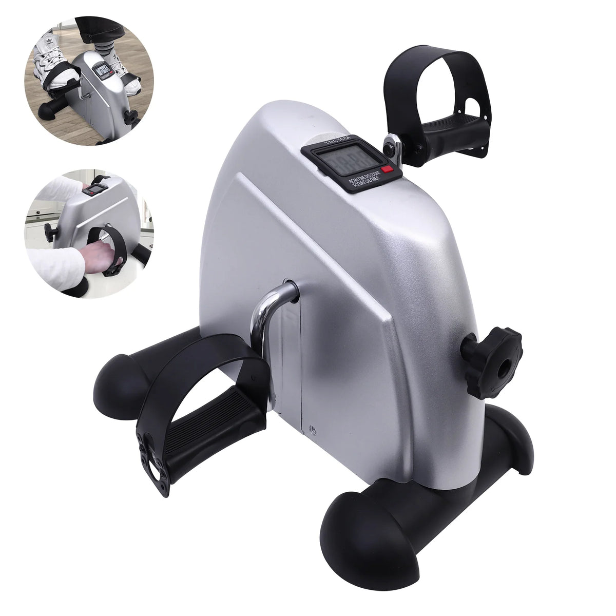 FabFit Motorised Under Desk Pedal Exerciser – LCD Display, Arm & Leg Mini Exercise Bike
