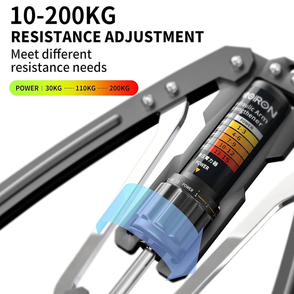 FabFit Hydraulic Twister Arm Exerciser – Adjustable 10–200 kg (22–440 lb), Chest & Biceps Trainer