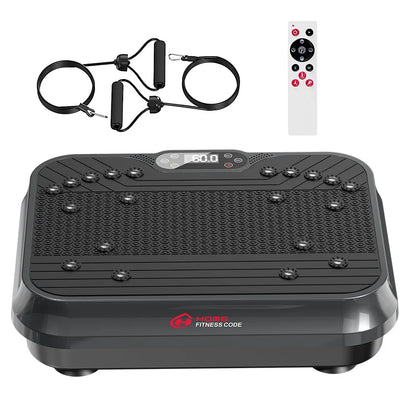 FabFit Vibration Plate Exercise Machine – 9 Programs, 250 Levels, 120 kg Max Load, Remote