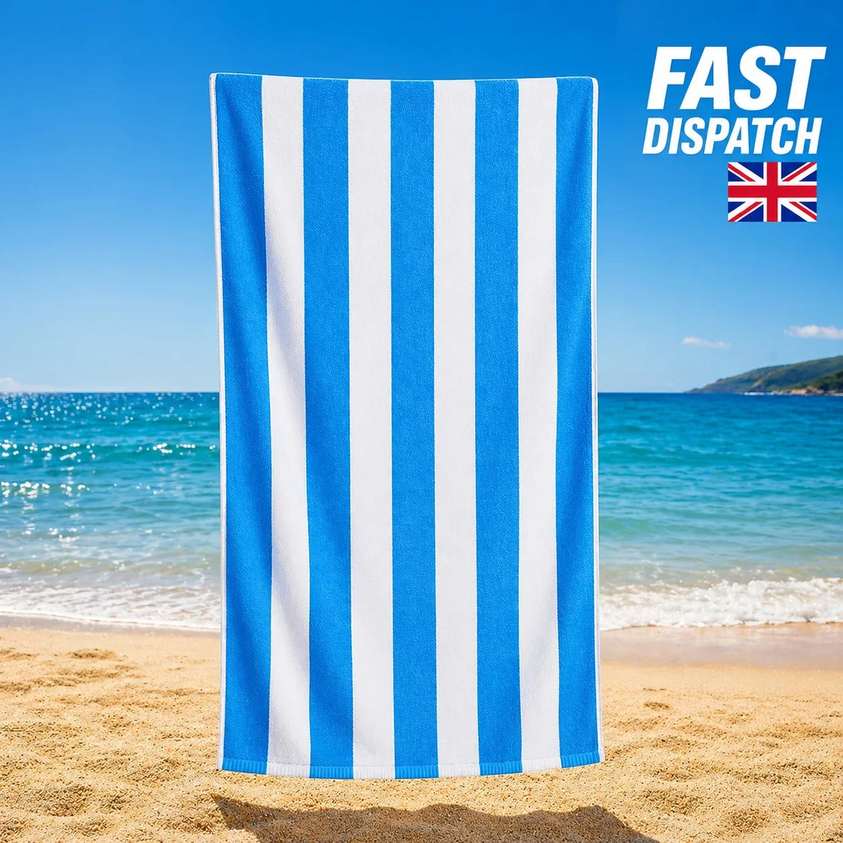 FabFit Sand Resistant Extra Large Beach Towel 100 x 200cm – Quick Dry Microfibre, 17 Colours