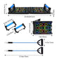 FabFit Foldable Push Up Board with Handles & Ropes – 24-in-1 Home Strength Training Kit