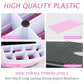FabFit Aerobic Step Board 2 Tier – Cardio Fitness Stepper for Home Gym Exercise Training, Pink