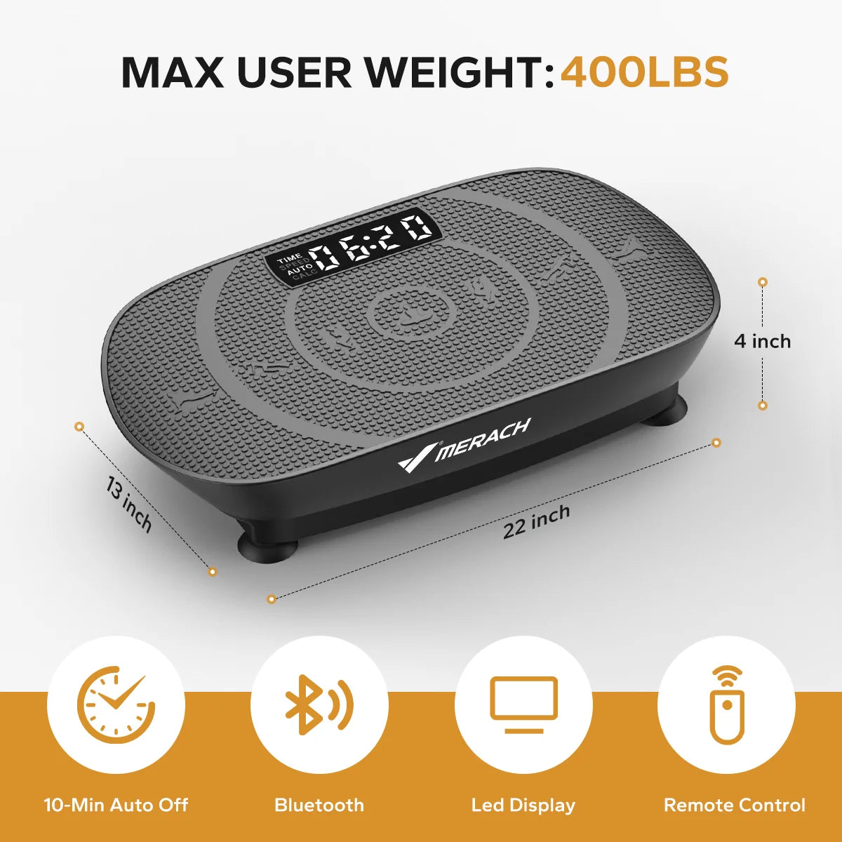 FabFit Vibration Plate Exercise Machine – 10 Levels, Digital Display, Remote, Pro or Slim Model