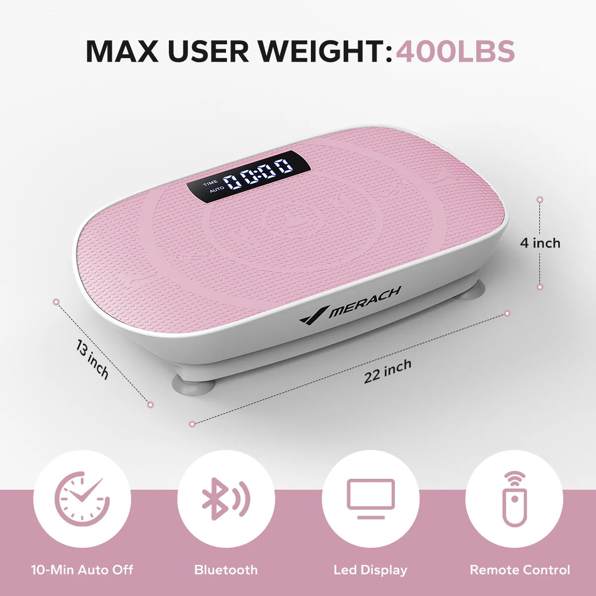 FabFit Vibration Plate Exercise Machine – 10 Levels, Digital Display, Remote, Pro or Slim Model
