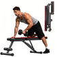 FabFit Adjustable Weight Bench 7 Positions – Folding Exercise Bench, 300 kg Limit, Steel Frame