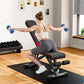 FabFit Adjustable Folding Weight Bench with Resistance Bands – Steel Frame Full Body Workout