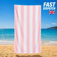 FabFit Sand Resistant Extra Large Beach Towel 100 x 200cm – Quick Dry Microfibre, 17 Colours