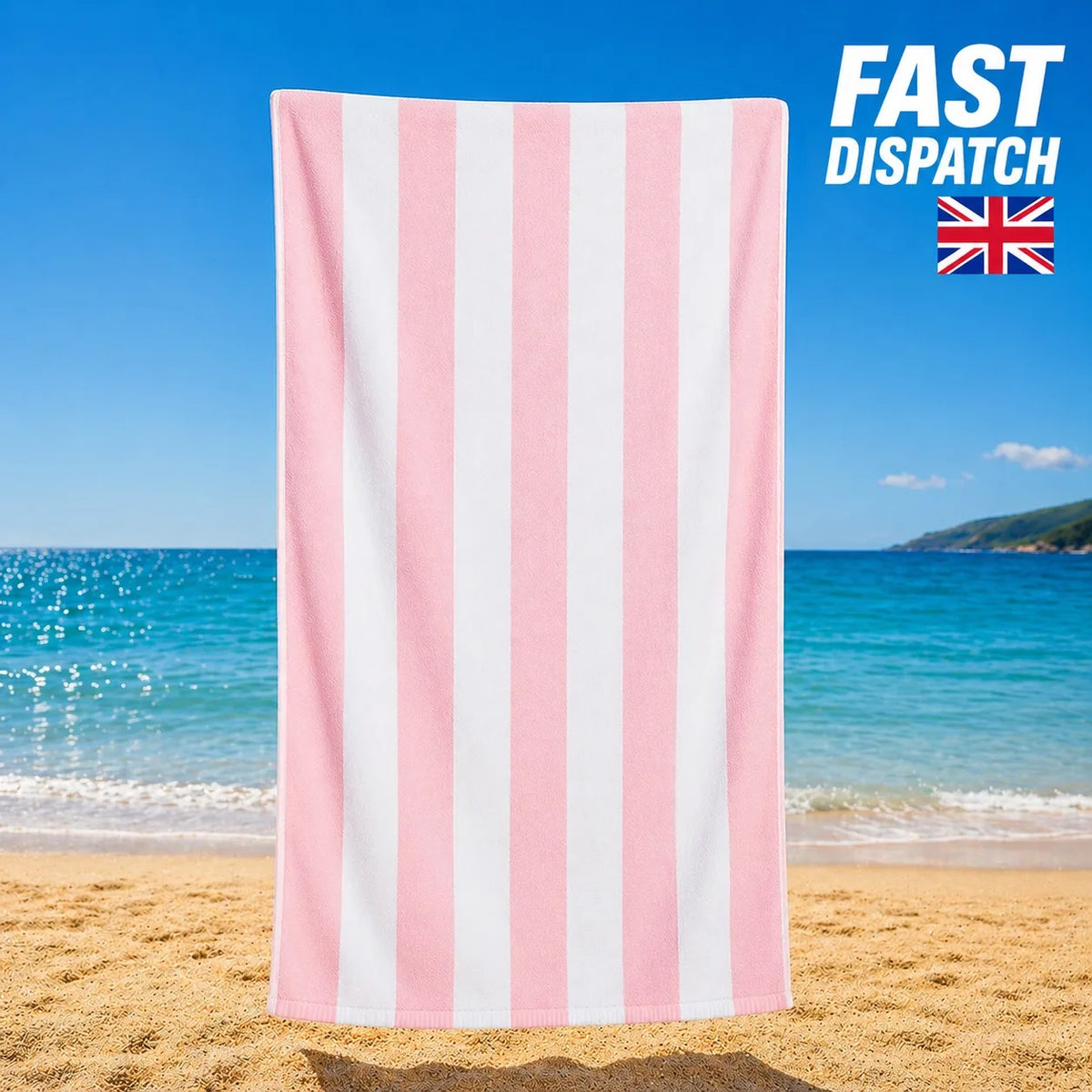 FabFit Sand Resistant Extra Large Beach Towel 100 x 200cm – Quick Dry Microfibre, 17 Colours