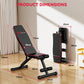 FabFit Adjustable Weight Bench 7 Positions – Folding Exercise Bench, 300 kg Limit, Steel Frame