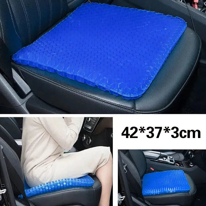 FabFit Honeycomb Gel Seat Cushion – Double Thick, Breathable & Non-Slip Sitting Pad, Blue