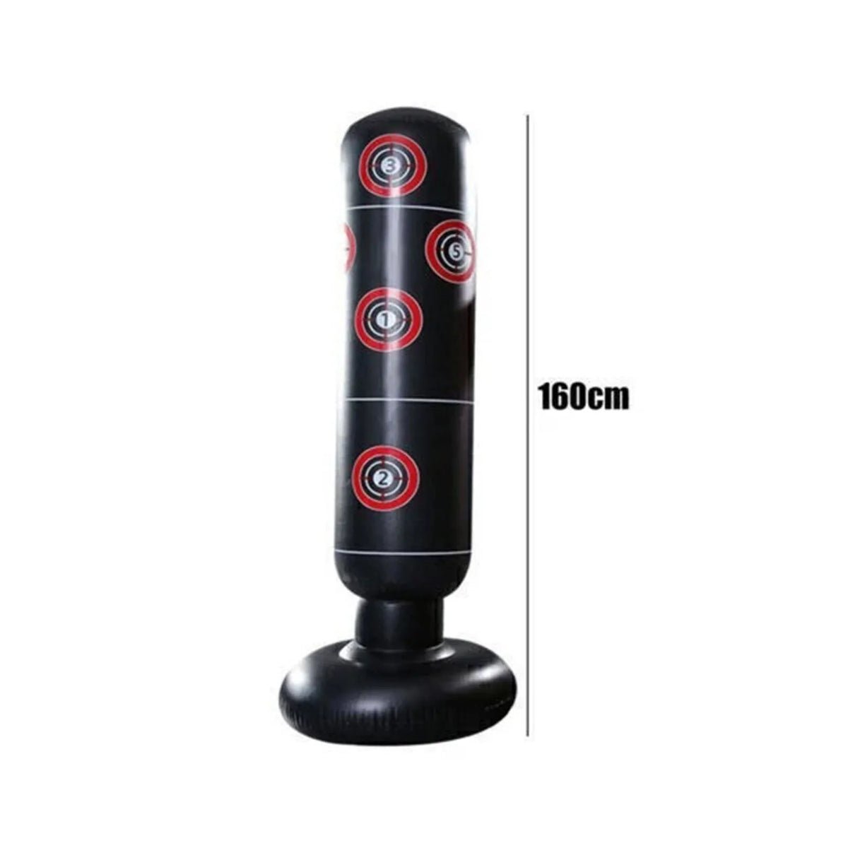 FabFit Inflatable Self-Standing Punch Bag 160cm – Boxing & Kick Training Target for Adults