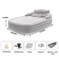 FabFit 2 Person Inflatable Camping Mattress with Built-In Pump – 203 x 152 x 48 cm PVC Air Bed
