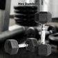 FabFit Hex Dumbbells Set 2 x 5 kg or 2 x 7.5 kg – Rubber-Covered Hand Weights for Home Gym