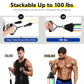 FabFit Resistance Bands Set 11 Pcs – Pull Rope Home Gym Kit for Yoga, Fitness & Strength Training