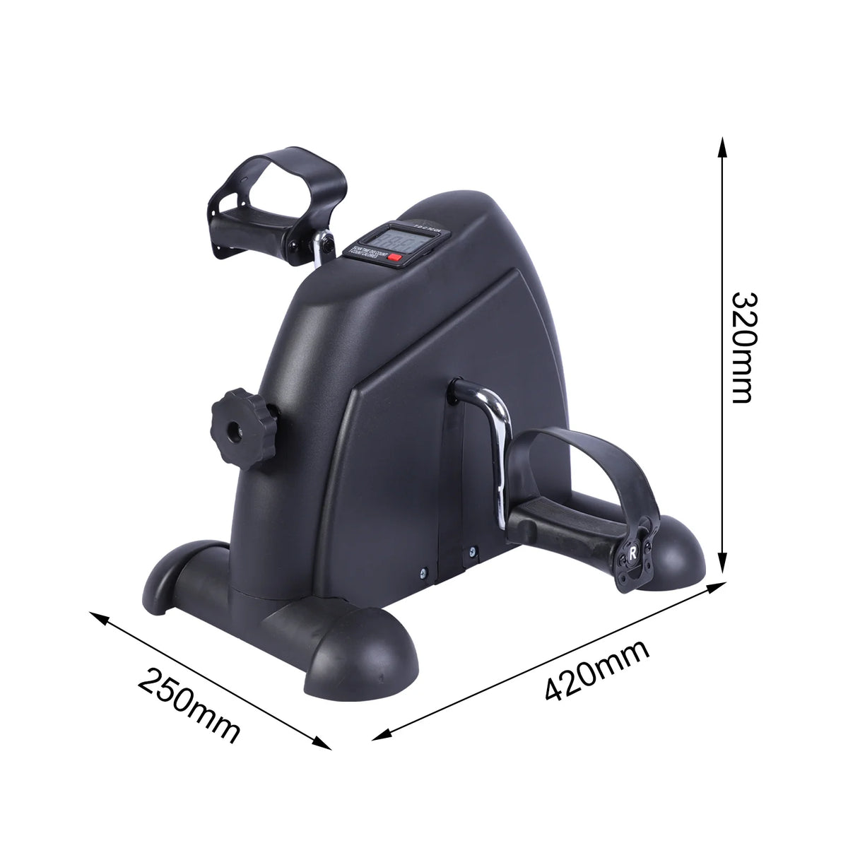 FabFit Mini Pedal Exerciser with LCD Display – Under Desk Bike for Leg & Arm Workouts, 4 Colours
