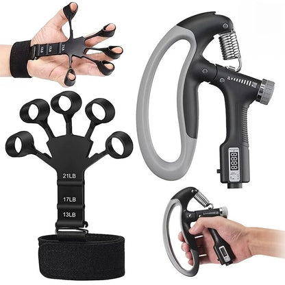 FabFit Adjustable Hand Grip Strengthener 10–100 kg – Forearm, Wrist & Finger Trainer