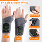 FabFit Cordless Heated Wrist & Ankle Massager Wrap – Heat & 3 Vibration Levels, Left or Right