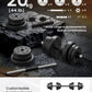 FabFit 2-in-1 Adjustable Dumbbell Set 2 x 10 kg – Converts to Barbell, Plastic-Coated Plates