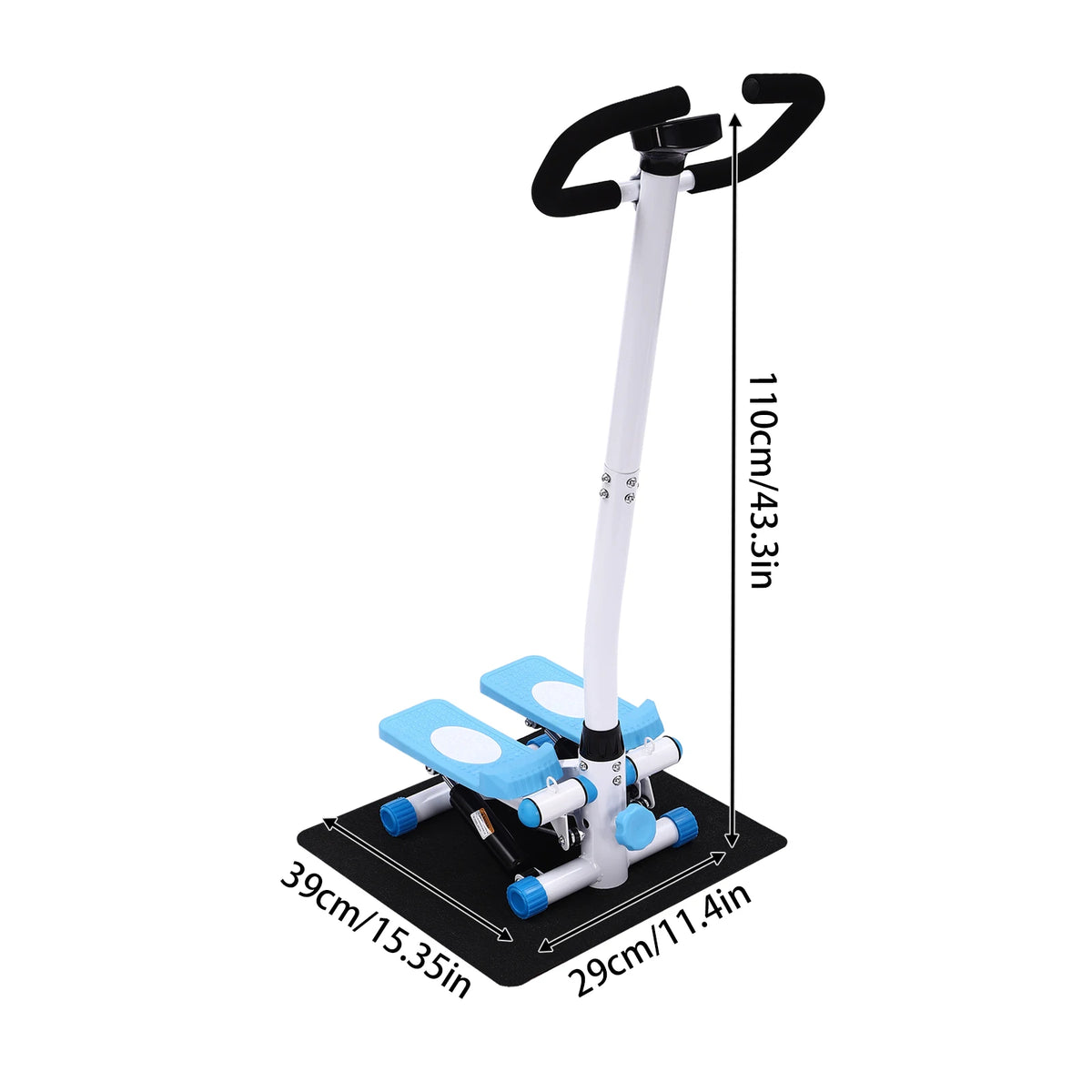 FabFit Fitness Stepper with Handlebars – 150 kg Max User Weight, Resistance Bands, Home Cardio