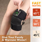 FabFit Rechargeable Heated Knee Massager 2-in-1 – Knee & Elbow Wrap, 3 Heat Levels, Vibration
