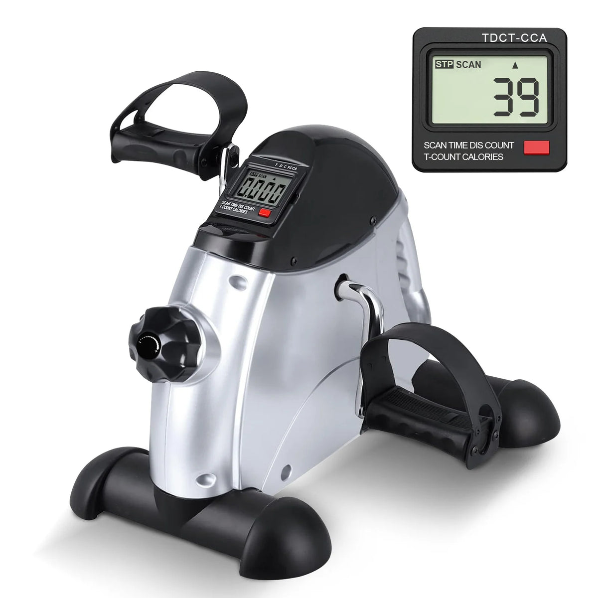 FabFit Mini Pedal Exerciser with LCD Display – Under Desk Bike for Leg & Arm Workouts, 4 Colours