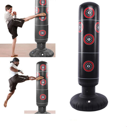 FabFit Inflatable Self-Standing Punch Bag 160cm – Boxing & Kick Training Target for Adults