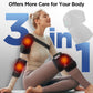 FabFit Electric Heated Knee Massager – Warming Wrap Pad for Knee, Elbow & Shoulder, Polyester