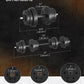 FabFit 2-in-1 Adjustable Dumbbell Set 2 x 10 kg – Converts to Barbell, Plastic-Coated Plates