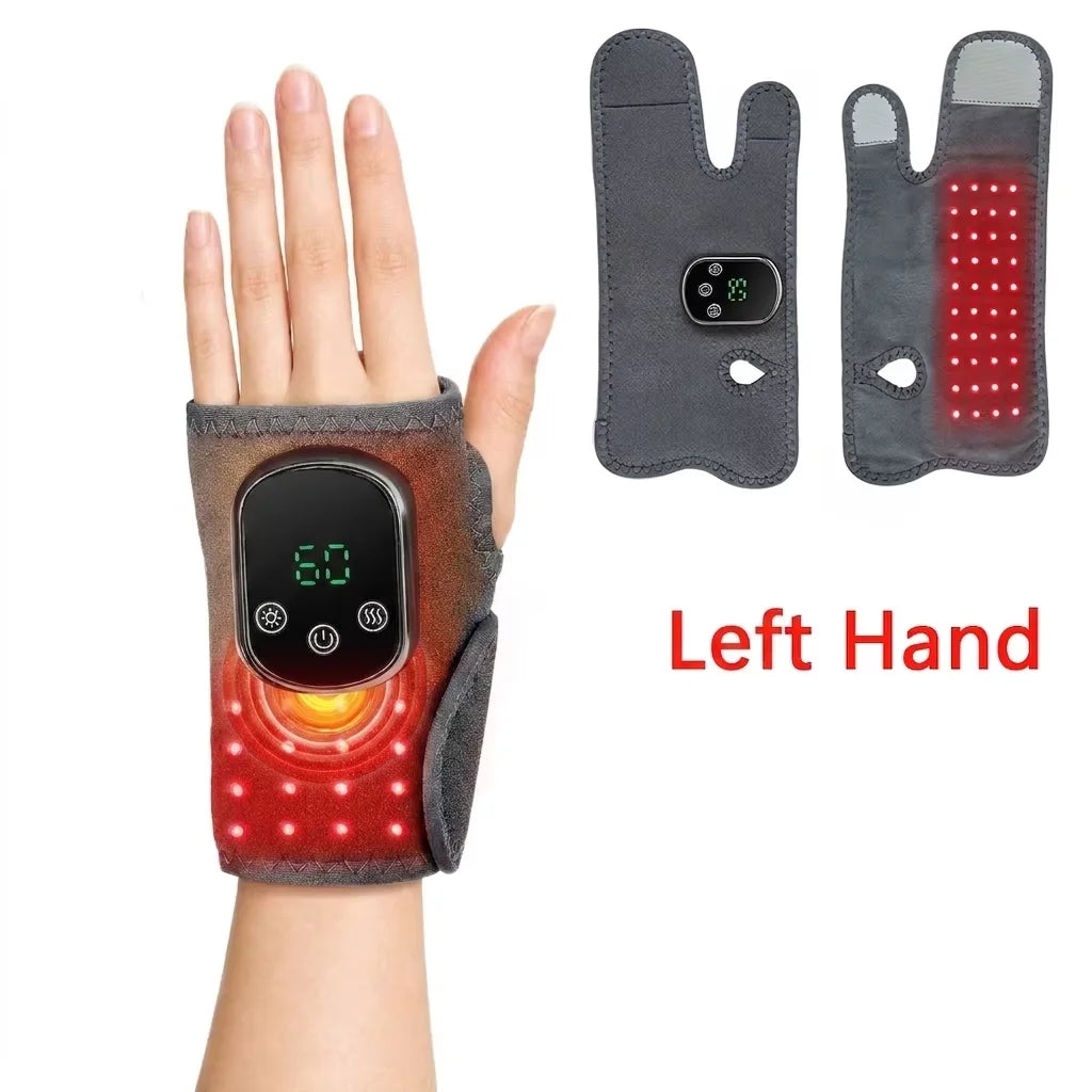 FabFit Cordless Heated Ankle Massager Wrap – 660 nm Red Light, 40 LEDs, 3 Vibration Modes