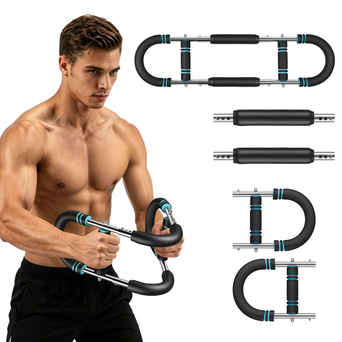 FabFit Twister Arm Trainer – 3 Adjustable Resistance Levels, 30–50 kg (66–110 lb), Chest & Arms