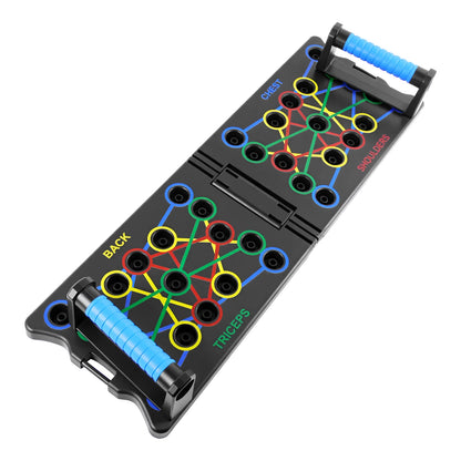 FabFit Foldable Push Up Board with Resistance Bands – 24-in-1 Press Up Board for Home Workouts