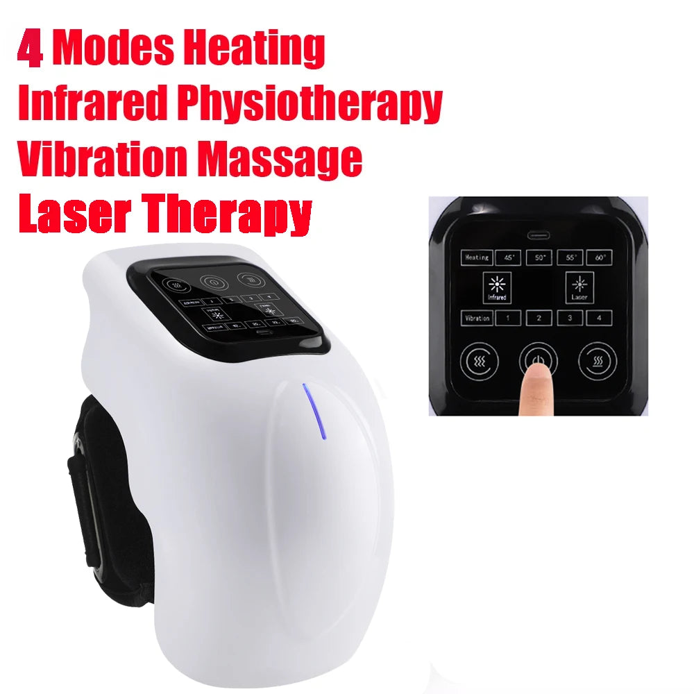 FabFit Cordless Heated Knee Massager – 3 Heat Levels, Vibration, 2000 mAh Rechargeable Wrap