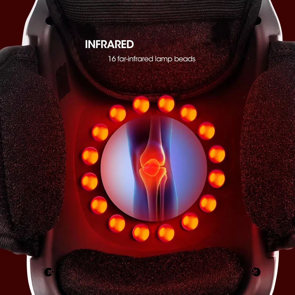 FabFit Cordless Heated Knee Massager – 3 Heat Levels, Vibration, 2000 mAh Rechargeable Wrap