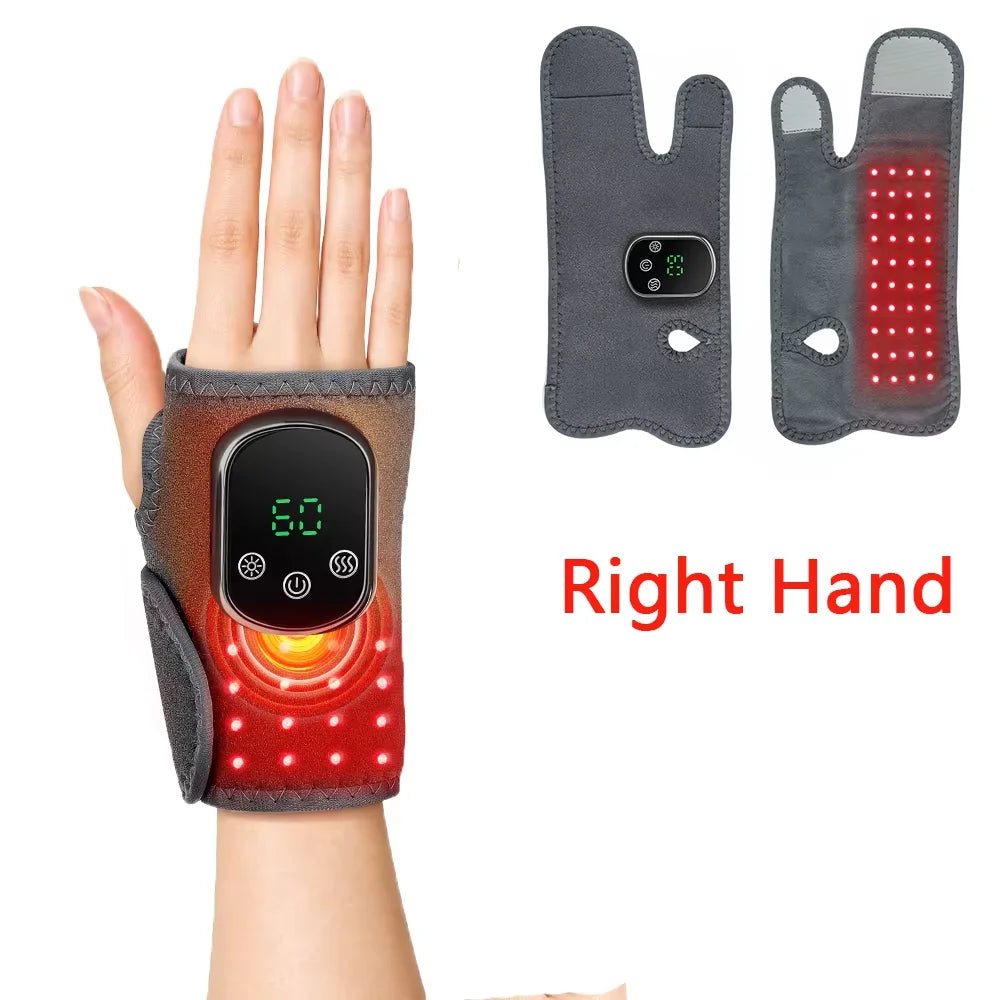 FabFit Cordless Heated Ankle Massager Wrap – 660 nm Red Light, 40 LEDs, 3 Vibration Modes