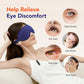 FabFit Heated Eye Massager Mask with Vibration – USB Warm Compress Blackout Mask, 2 Types