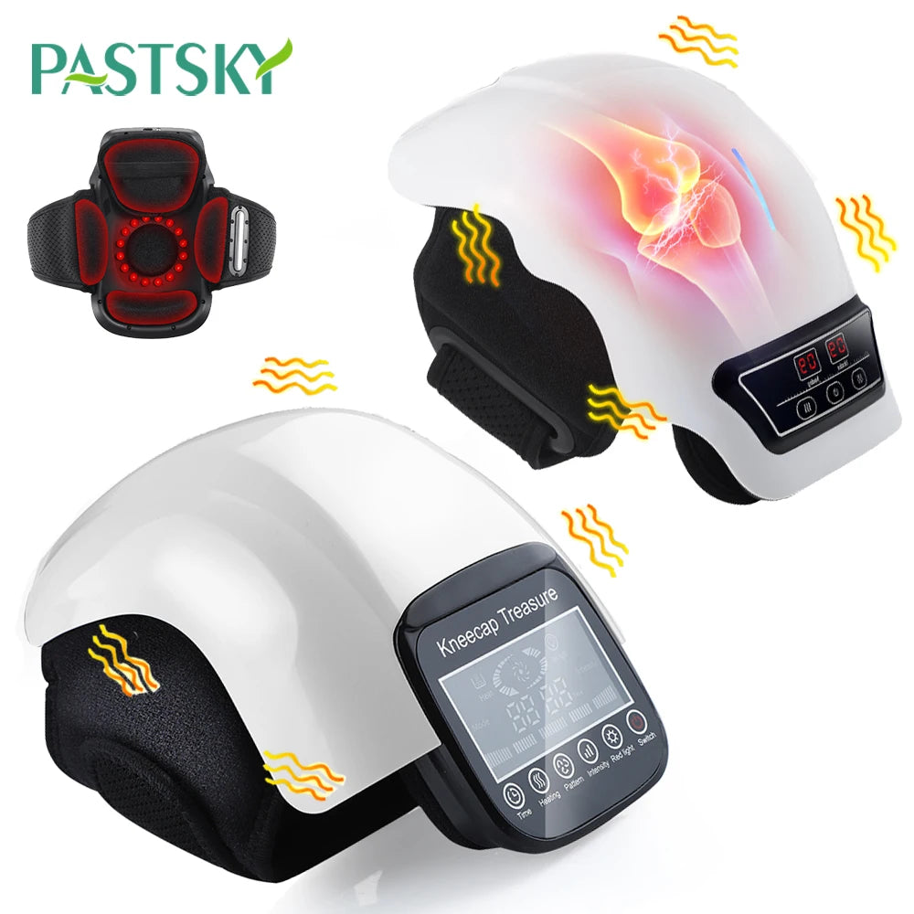 FabFit Cordless Heated Knee Massager – 3 Heat Levels, Vibration, 2000 mAh Rechargeable Wrap