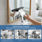FabFit Cordless Window Vacuum Cleaner – Electric Squeegee with 300 ml Spray Bottle for Glass