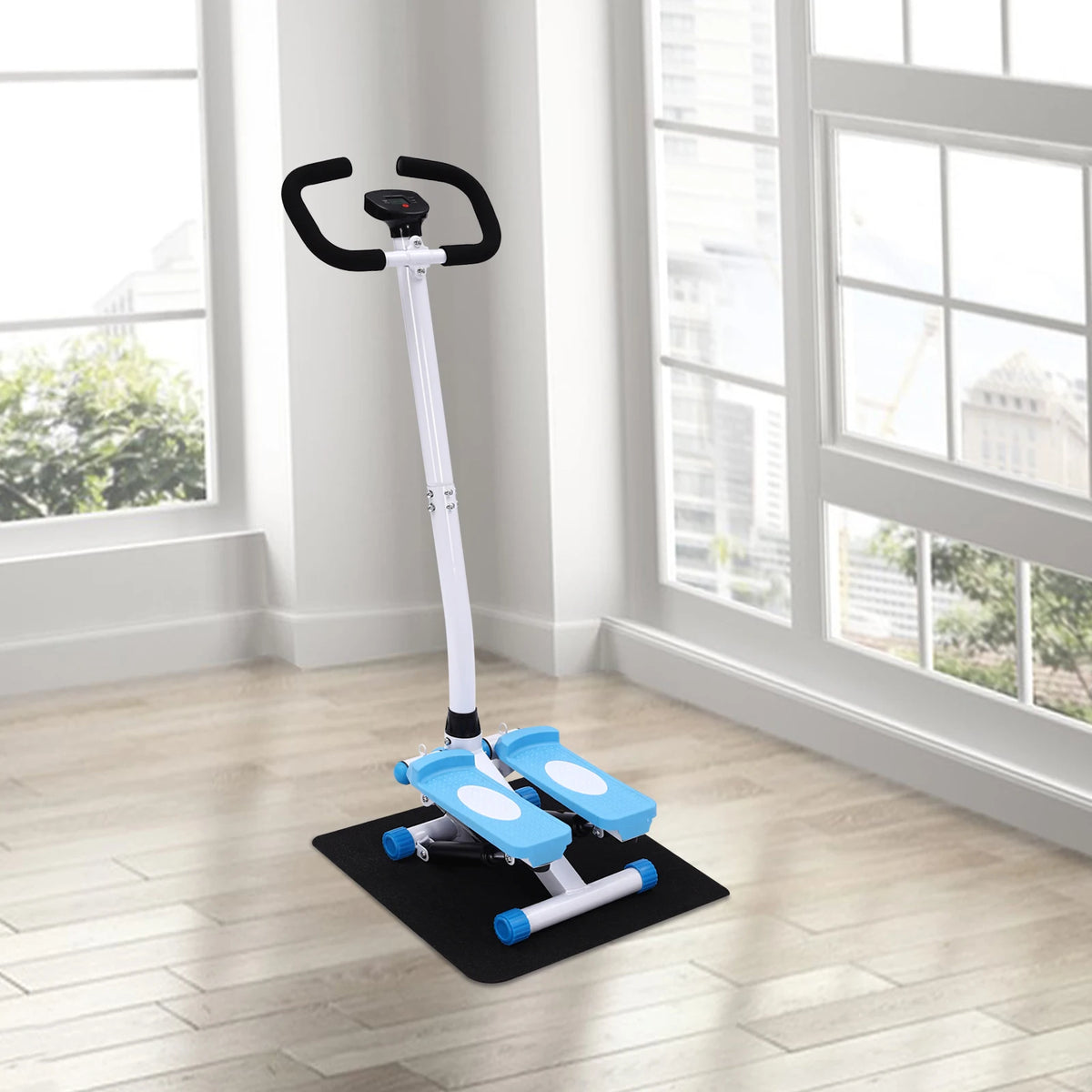 FabFit Fitness Stepper with Handlebars – 150 kg Max User Weight, Resistance Bands, Home Cardio