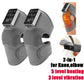 FabFit Rechargeable Heated Knee Massager 2-in-1 – Knee & Elbow Wrap, 3 Heat Levels, Vibration