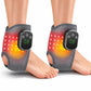 FabFit Cordless Heated Ankle Massager Wrap – 660 nm Red Light, 40 LEDs, 3 Vibration Modes