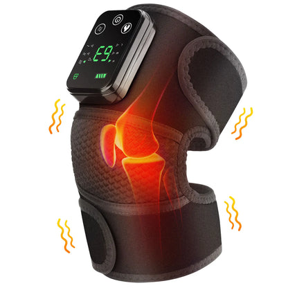 FabFit Heated Knee & Shoulder Massager Wrap – Warm Compress & Vibration, Battery Powered