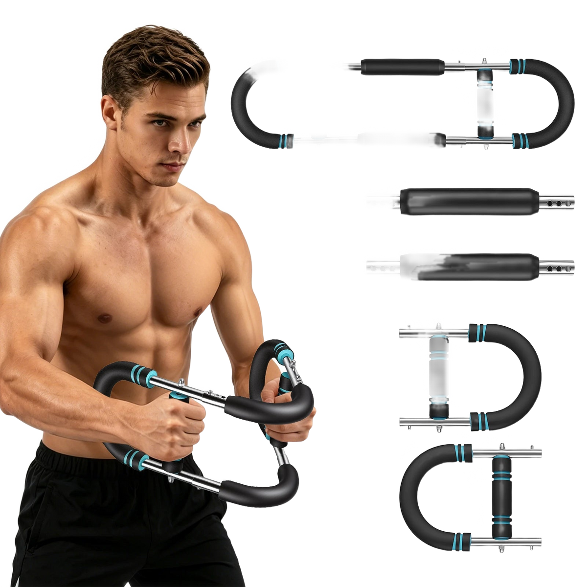 FabFit Twister Arm Trainer – 3 Adjustable Resistance Levels, 30–50 kg (66–110 lb), Chest & Arms