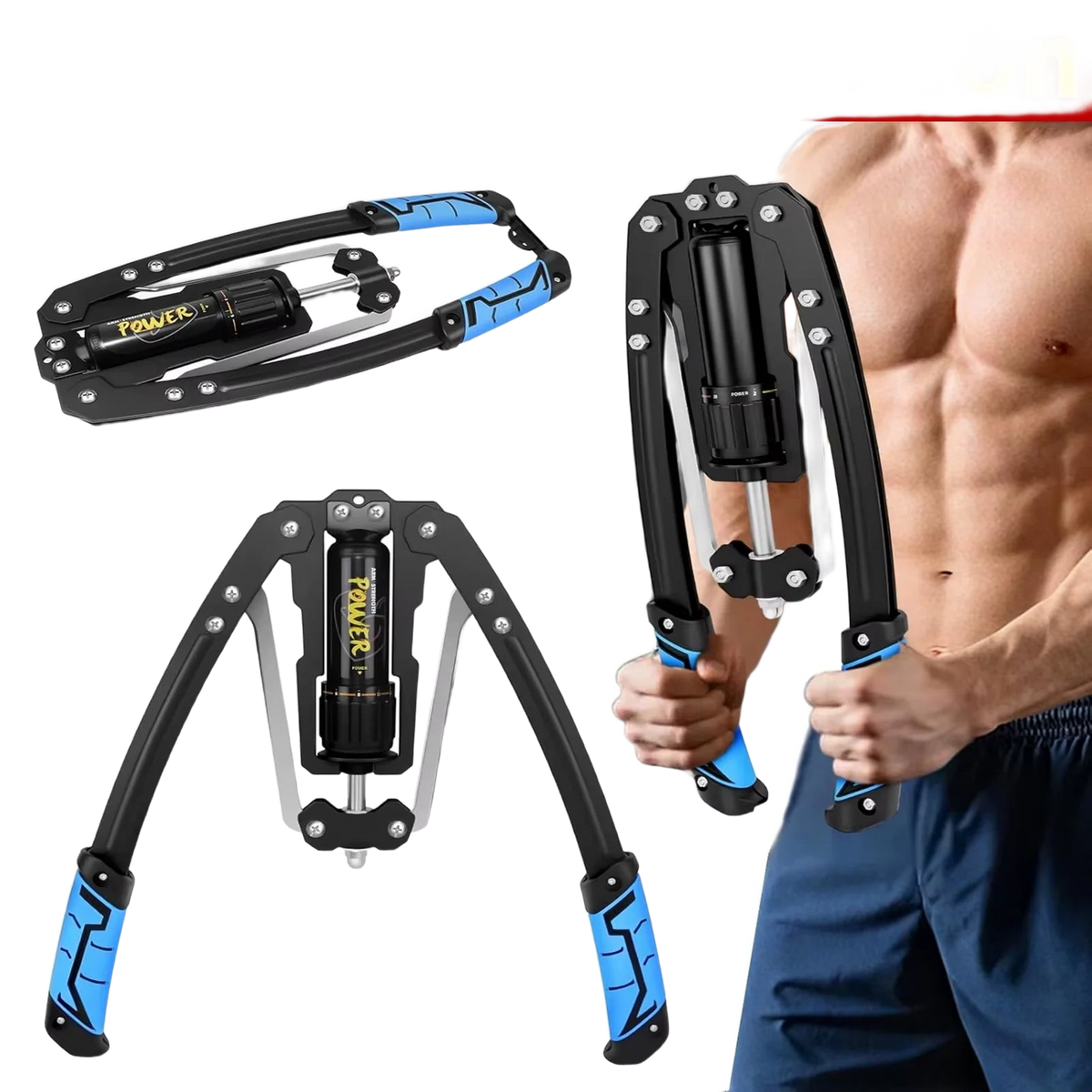 FabFit Hydraulic Twister Arm Exerciser – Adjustable 10–200 kg (22–440 lb), Chest & Biceps Trainer