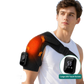 FabFit Cordless Heated Shoulder Brace – Vibration Massage Wrap with Soothing Warmth