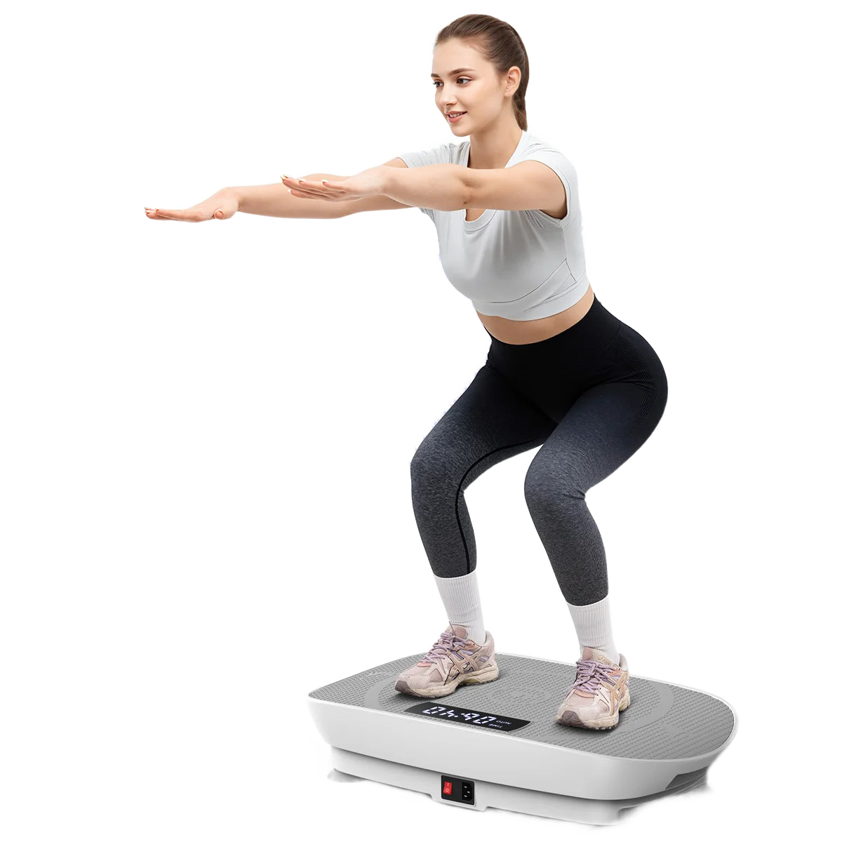 FabFit Vibration Plate Exercise Machine – 10 Levels, Digital Display, Remote, Pro or Slim Model