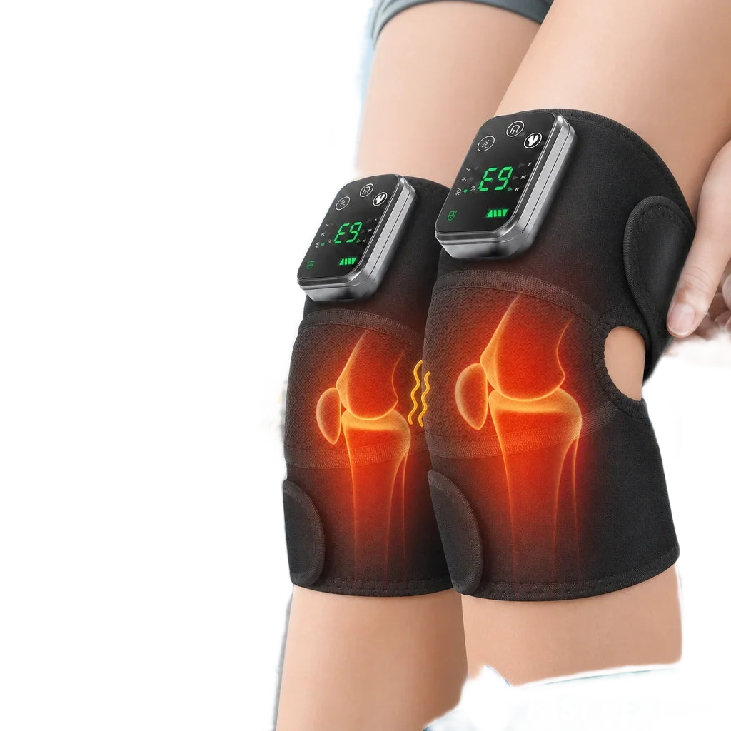 FabFit Cordless Heated Knee & Shoulder Massager – 3 Heat Levels 45–65°C, 3 Vibration Modes