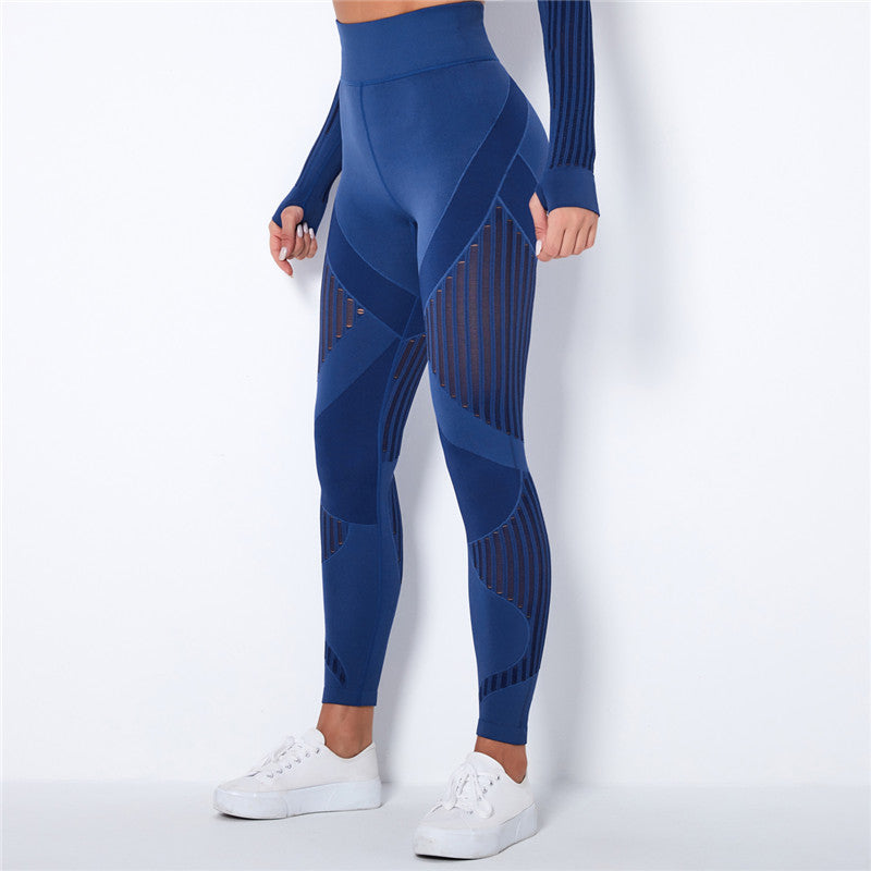 adidas warp knit tights blue